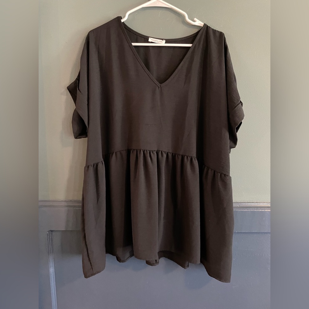 Chic Soul Black Dolman Sleeve Tunic